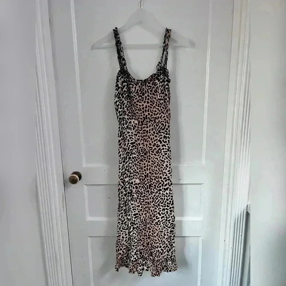 Faithfull the Brand Noemie Midi Dress Le Cinq Animal Print - Picture 4 of 5